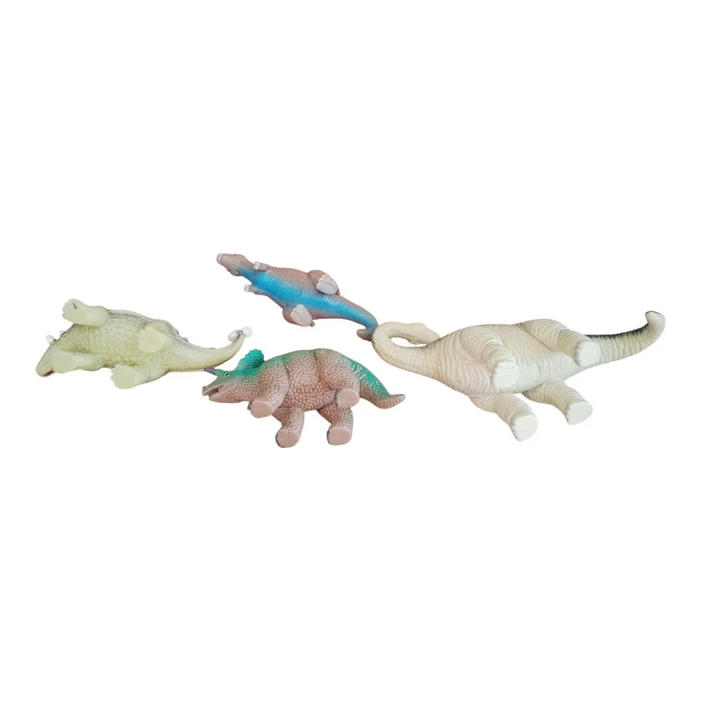 Vintage 1999 Dinosaur 4 Piece Lot M.M.T.L Toy FIGURE  Brontosaurus‎ 4x3